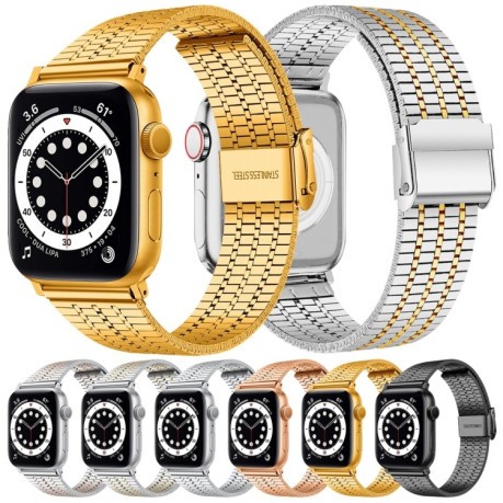 Ремінець Steel series для Apple Watch Series 8/7 41mm / 40mm / 38mm - рожеве золото