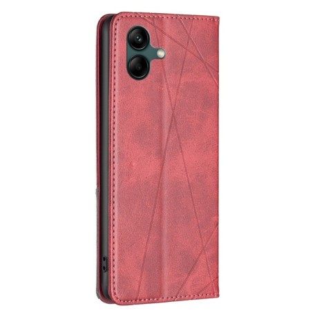 Чехол-книжка Rhombus Texture для Samsung Galaxy A05 - красный