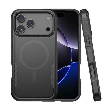 Противоударный чехол Kalebol 2 in 1 Matte с MagSafe на iPhone 17 Pro - черный