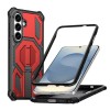 Противоударный чехол Hidden Metal Holder Magnetic Shockproof с металлическим держателем для Samsung Galaxy S26+ 5G — красный