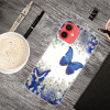 Чехол Painted Pattern для iPhone 14/13 - White Flower Butterfly