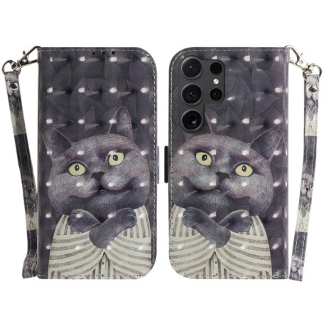 Чохол-книжка 3D Painting для Samsung Galaxy S25 Ultra 5G - Cat