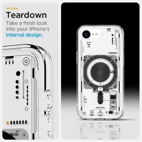 Оригинальный чехол Spigen Ultra Hybrid  Zero One Mag для iPhone 16e - Clear