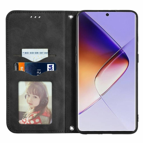 Чехол-книжка Retro Skin Feel Business Magnetic для Infinix Note 40 Pro  4G - черный