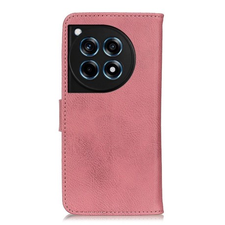 Чехол-книжка KHAZNEH Cowhide Texture на OnePlus 12R/Ace 3 - розовый