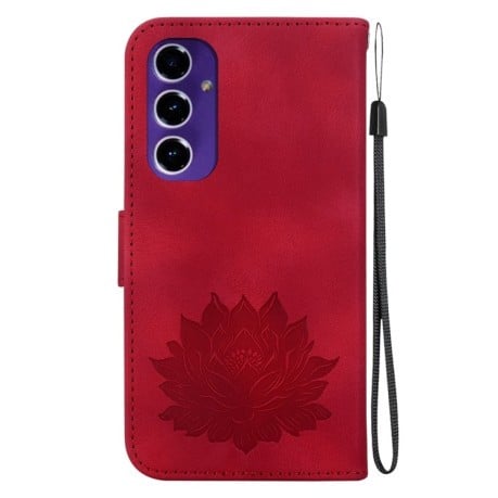 Чохол-книжка Lotus Embossed для Samsung Galaxy S24 FE 5G - червоний