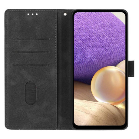 Чехол-книжка Triangles Embossed Leather для Motorola Edge 60 - черный