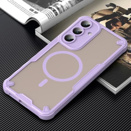 Протиударний чохол Armor Glaze з MagSafe гібридний на Samsung Galaxy S25 FE 5G - фіолетовий