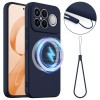 Силиконовый чехол Shockproof Silicone с Magsafe на Xiaomi Redmi K90 Pro Max / Poco F8 Ultra — тёмно-синий