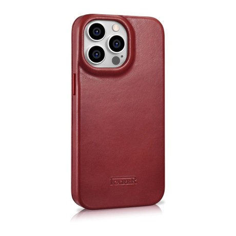 Шкіряній чохол-книжка iCarer CE Oil Wax Premium для iPhone 14 Pro Max - червоний