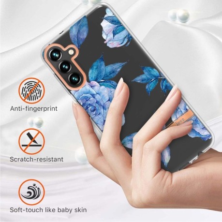Противоударный чехол Flowers and Plants Series для Samsung Galaxy A04s/A13 5G - Orchid Peony