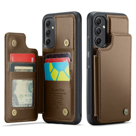 Чехол CaseMe C22 Card Slots Holder RFID Anti-theft для Samsung Galaxy A54 5G - коричневый