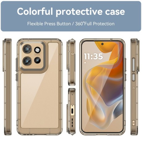 Протиударний чохол Colorful Acrylic Series для Motorola Edge 50 Neo - сірий