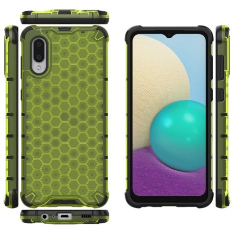 Противоударный чехол Honeycomb на Samsung Galaxy A02/М02 - зеленый