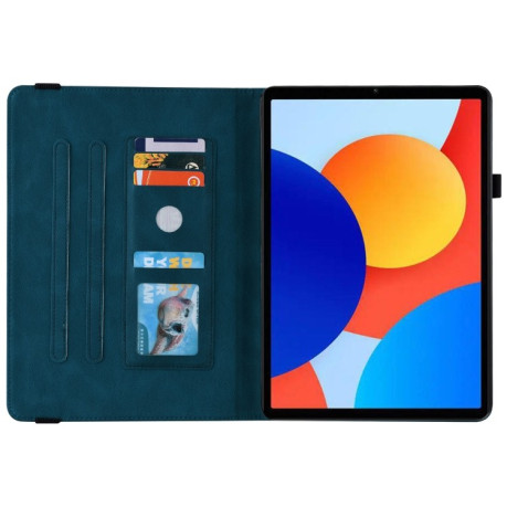 Чохол-книжка Butterfly Flower Embossed Leather на Xiaomi Redmi Pad SE 8.7 - синій