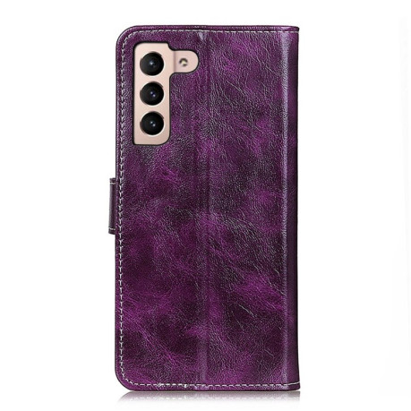 Чохол-книжка Retro Crazy Horse Texture на Samsung Galaxy S22 5G - фіолетовий