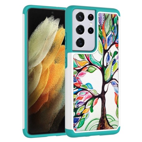 Противоударный чехол Coloured Pattern на Samsung Galaxy S21 Ultra - Colorful Tree