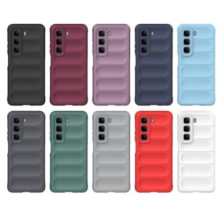 Силіконовий чохол Magic Flannel для Infinix Hot 50 4G - винно-червоний