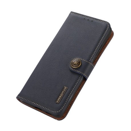 Кожаный чехол-книжка KHAZNEH Custer Genuine для Samsung Galaxy M53 5G - синий