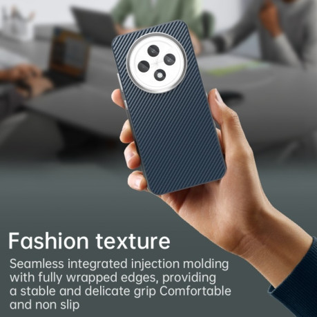 Ударозащитный чехол Carbon Fiber Series IMD на OPPO Reno12 F/12FS - синий