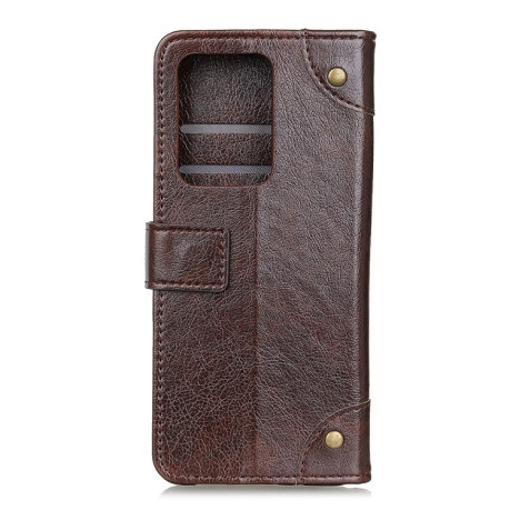 Чохол-книжка Copper Buckle Nappa Texture Samsung Galaxy Note 20 Ultra - кавовий