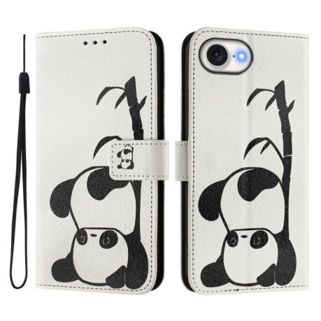 Чохол-книжка Colored Drawing Pattern для iPhone 16e - Panda