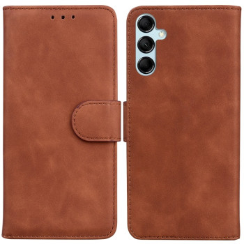 Чохол-книжка Skin Feel Pure Color для Samsung Galaxy M14 5G - коричневий