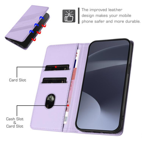 Чехол-книжка Embossed Multi-functional Wallet Retro Leather на Infinix Hot 50 Pro 4G - фиолетовый