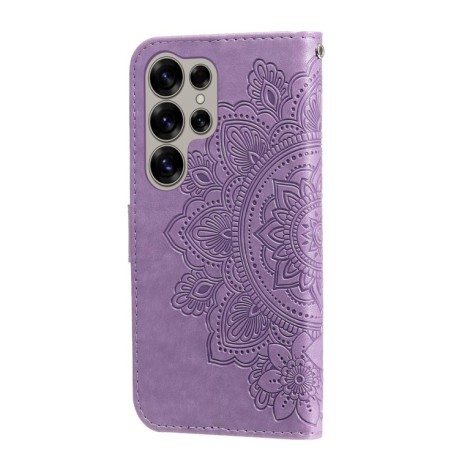 Чохол-книжка 7-petal Flowers Embossing Samsung Galaxy S25 Ultra 5G - фіолетовий