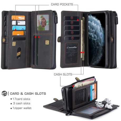 Шкіряний чохол-гаманець CaseMe 018 на iPhone 11 Pro Max - чорний