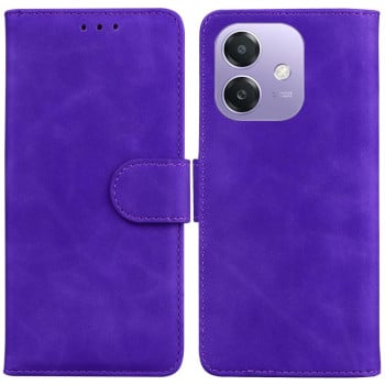 Чохол-книжка однотонний Pure Color з магнітною застібкою для OPPO A5x 5G/A3 4G/5G/A3x 4G/5G - фіолетовий