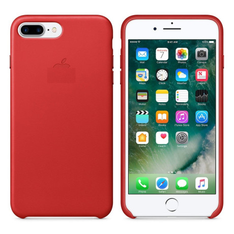Кожаный Чехол Leather Case  RED для iPhone 7 Plus/ 8 Plus