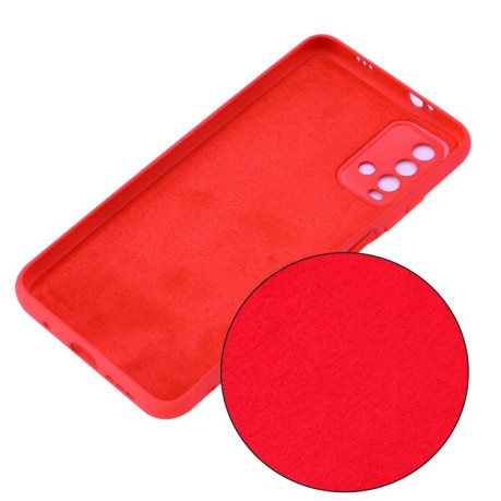 Силиконовый чехол Solid Color Liquid Silicone на Xiaomi Redmi 9T - красный