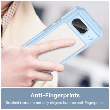 Противоударный чехол Colorful Acrylic Series для Google Pixel 8 - синий