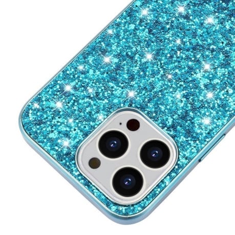 Ударозащитный чехол Glitter Powder Shockproof TPU на iPhone 16 Pro Max - черный