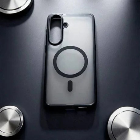 Чехол MagSafe Holder Armor гибрид на Samsung Galaxy A57 5G — матовый чёрный