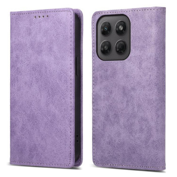 Чехол-книжка Business Solid Color с защитой от сканирования RFID на Motorola Edge 70 Pro 5G — фиолетовый