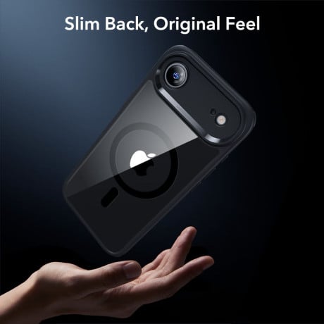 Оигинальный чехол ESR Classic Hybrid с MagSafe + накладка на клавишу на iPhone Air - Clear Black