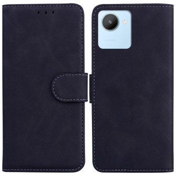 Чехол-книжка Skin Feel Pure Color для Realme C30 - черный