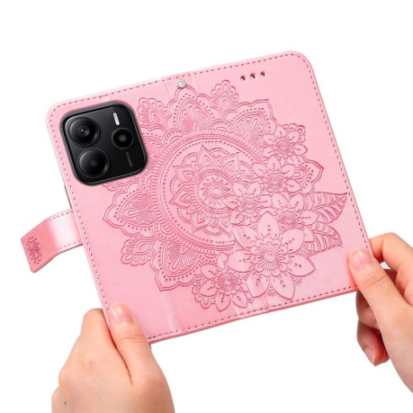 Чохол-книжка 7-petal Flowers Embossing для Redmi Note 14 4G 164.84mm - золото