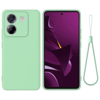 Силиконовый чехол Solid Color Liquid Silicone на Xiaomi Poco M7 Pro 5G - зеленый