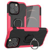 Противоударный чехол Machine Armor Bear для iPhone 13 Pro - пурпурно-красный