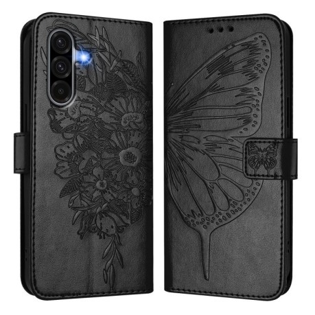 Чехол-книжка Embossed Butterfly для Samsung Galaxy A56 5G - черный