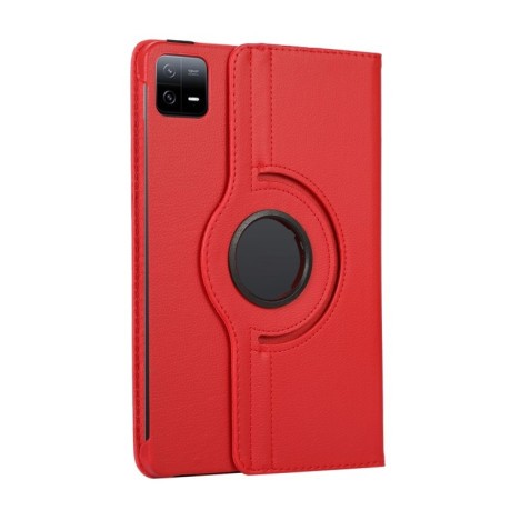 Чехол-книжка 360 Degree Rotation Litchi для Xiaomi Pad 7 Pro / Pad 7 - красный