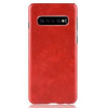 Шкіряний чохол Litchi Texture на Samsung Galaxy S10 5G -червоний