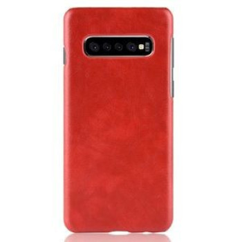 Кожаный чехол Litchi Texture на Samsung Galaxy S10 5G -красный