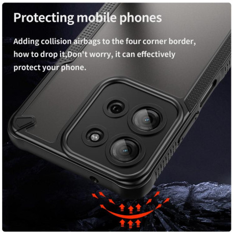 Протиударний чохол Armor Glaze PC Hybrid для Motorola Moto G75 5G - чорний