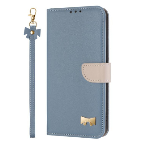 Чехол-книжка Metal Bow Leather для Xiaomi Redmi Note 14 4G 164.84mm -  голубой