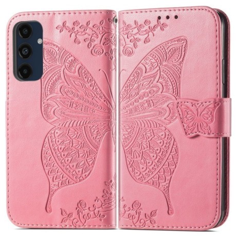 Чехол-книжка Butterfly Love Flower Embossed для Samsung Galaxy A16 - розовый