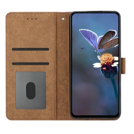 Чохол-книжка Seven Butterflies Embossed Leather для Xiaomi Redmi Note 14 4G - рожевий